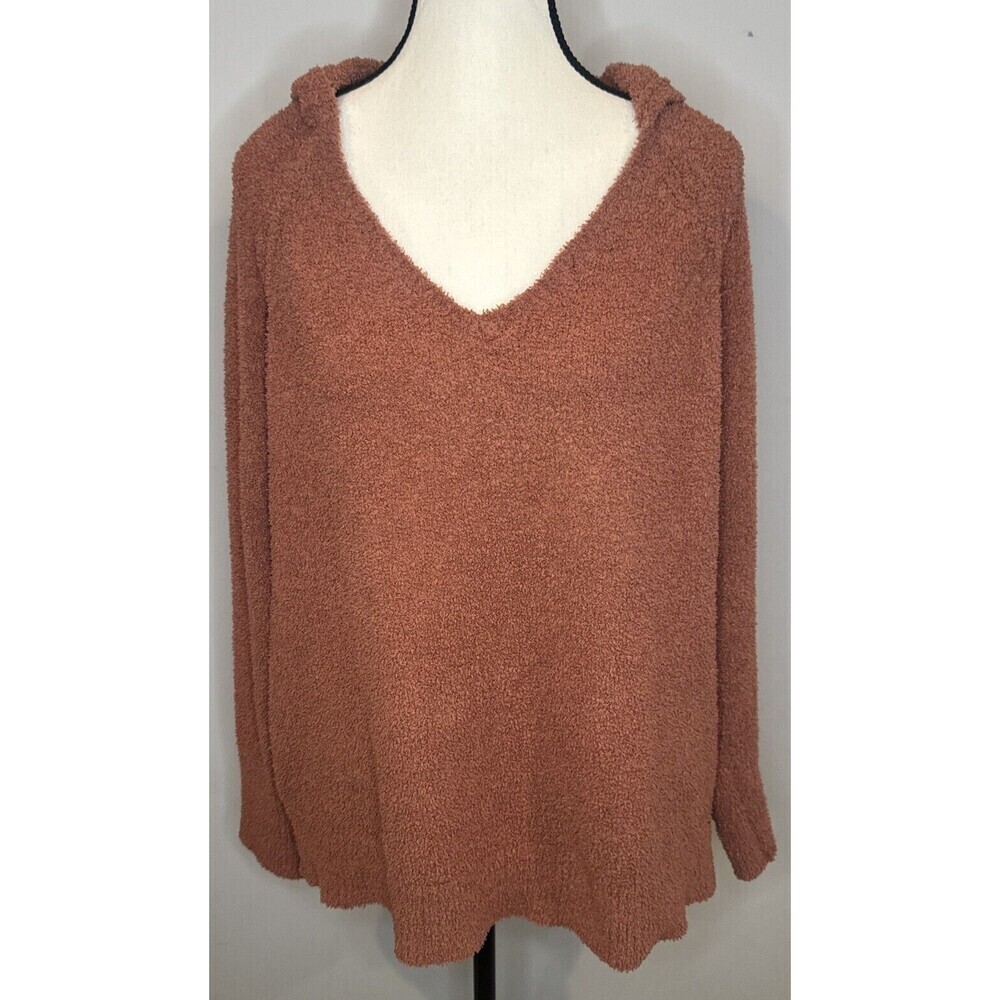 Women’s Tommy Bahama Island Soft Sea Swell CINNAMON CEDAR Hooded Sweater Sz XL